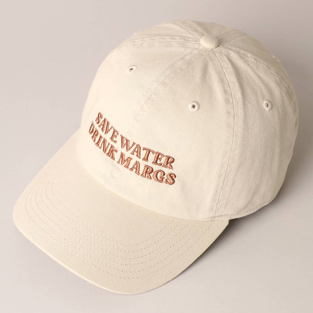 Save Water Drink Margs Baseball Cap - Putty