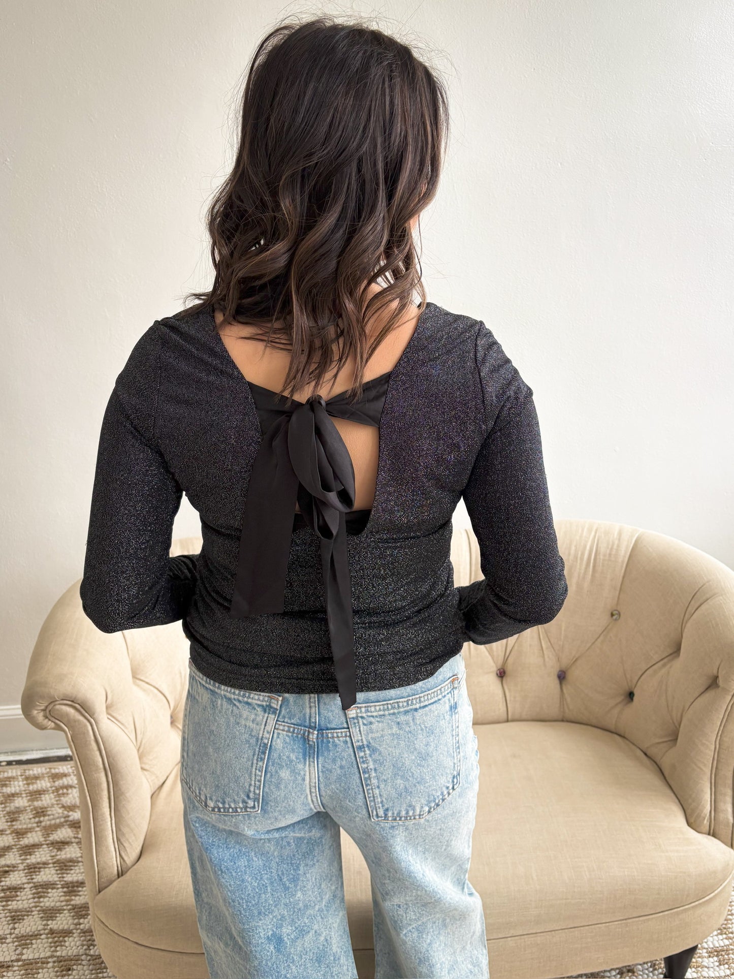 Bowknot Open Back Top