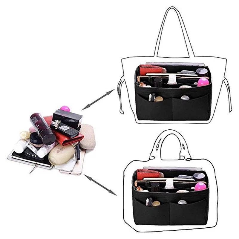 Tote Bag Purse Organizer Insert - Black