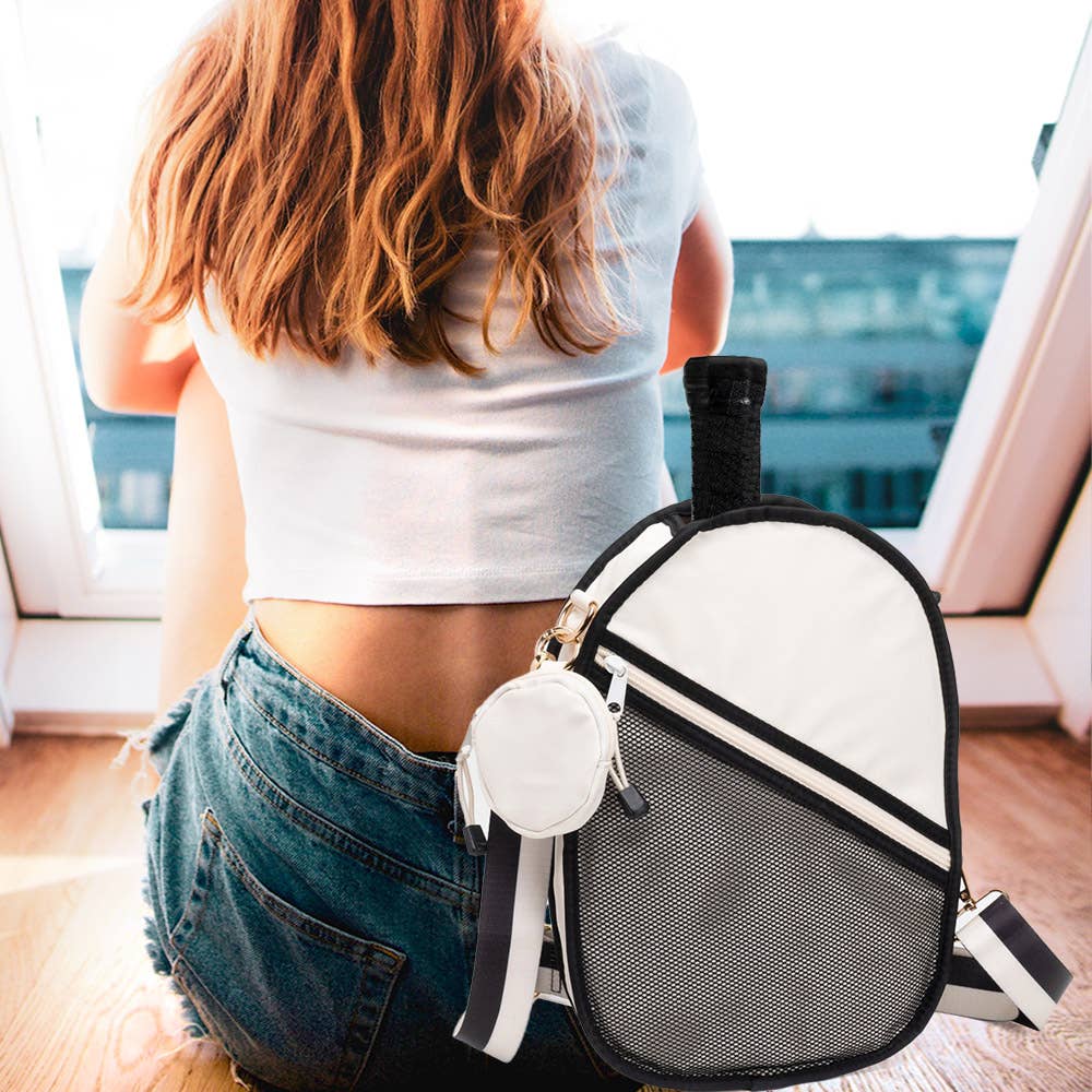 Pickleball Sling Bag - Ivory