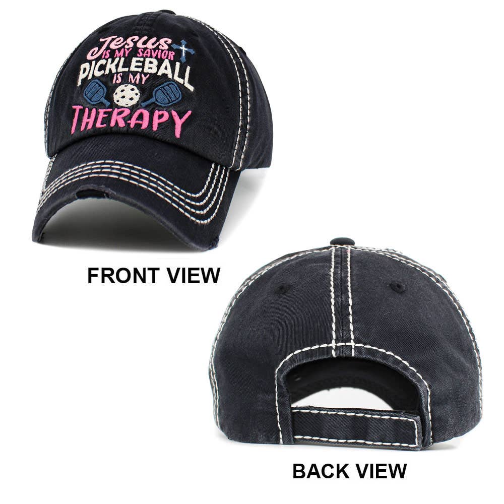 JESUS is My Savior PICKLEBALL Therapy Hat - Beige