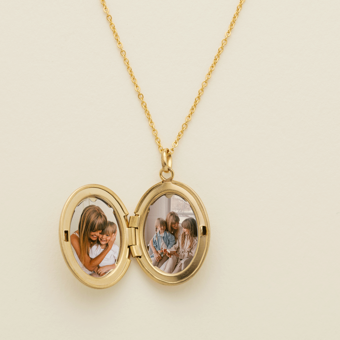 Oval Locket Necklace: Gold Filled / 16"-18"