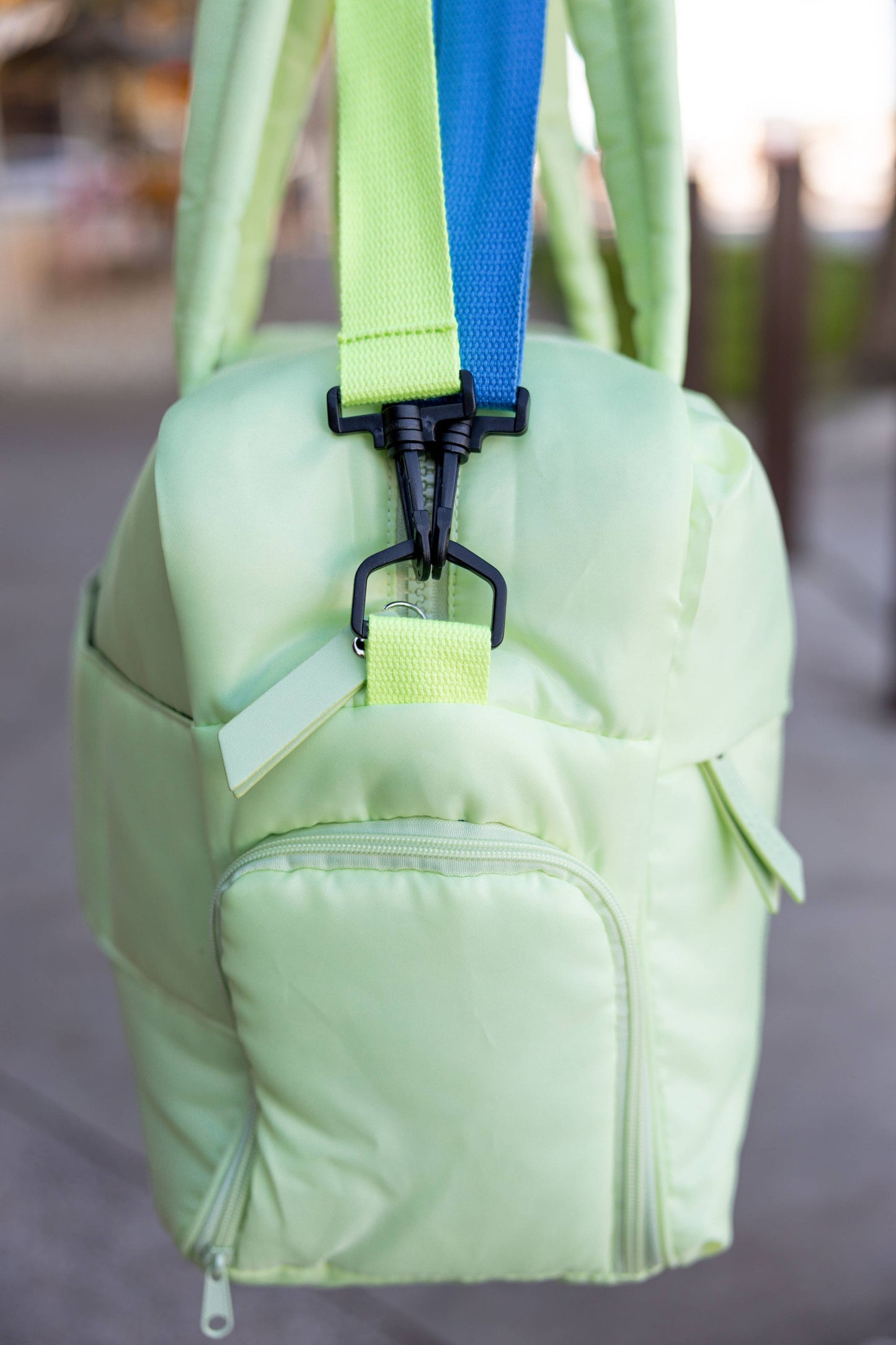 Puffer Quilted Duffle - Electric Lime