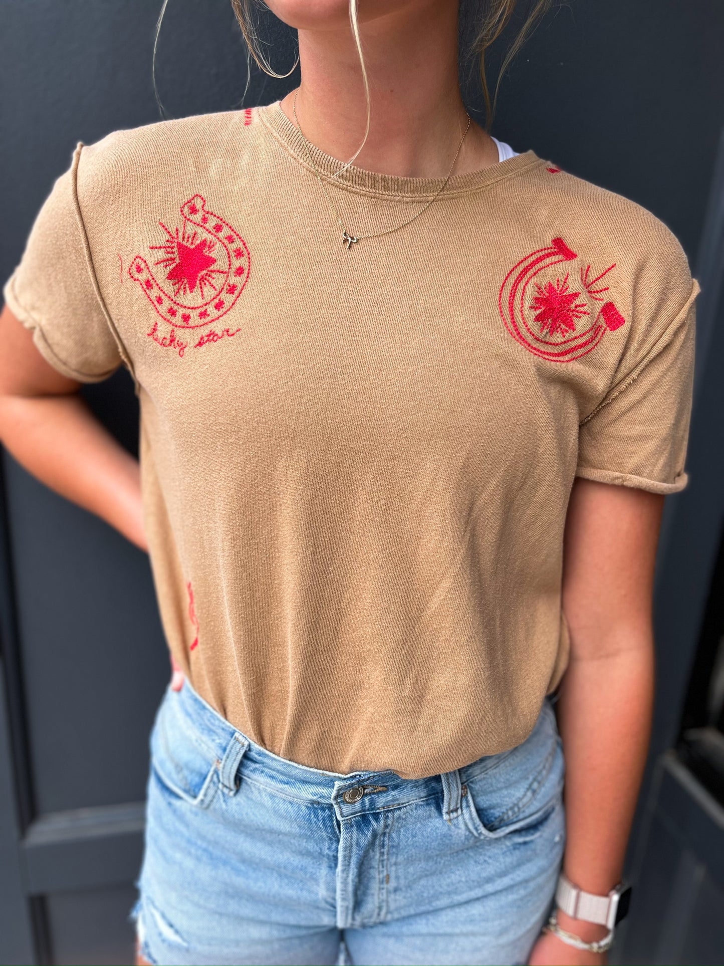 Horsin Around Tee - Brown Combo Horse