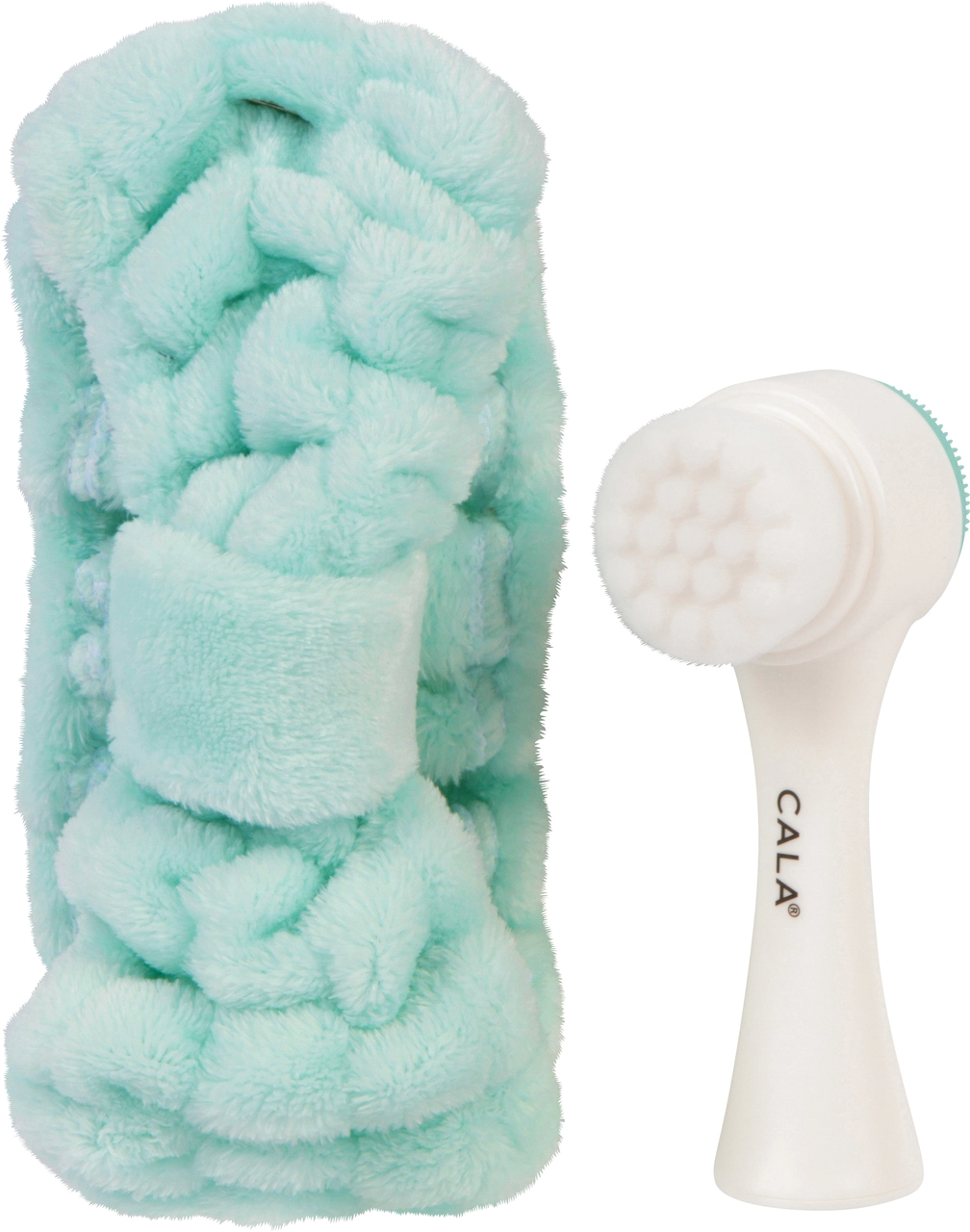 Goal to Glow Dual Action Facial Brush & Headband Set: Mint