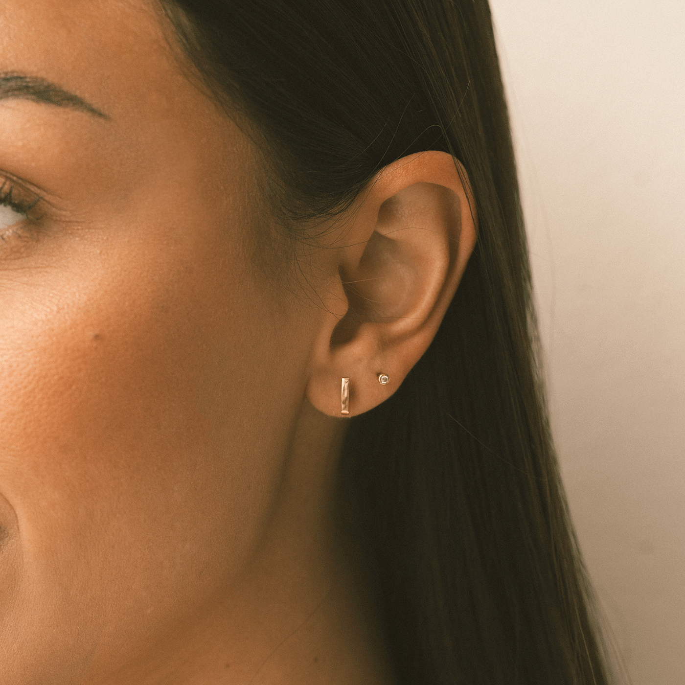 Live In Stud Earrings - Gold Vermeil/Heart