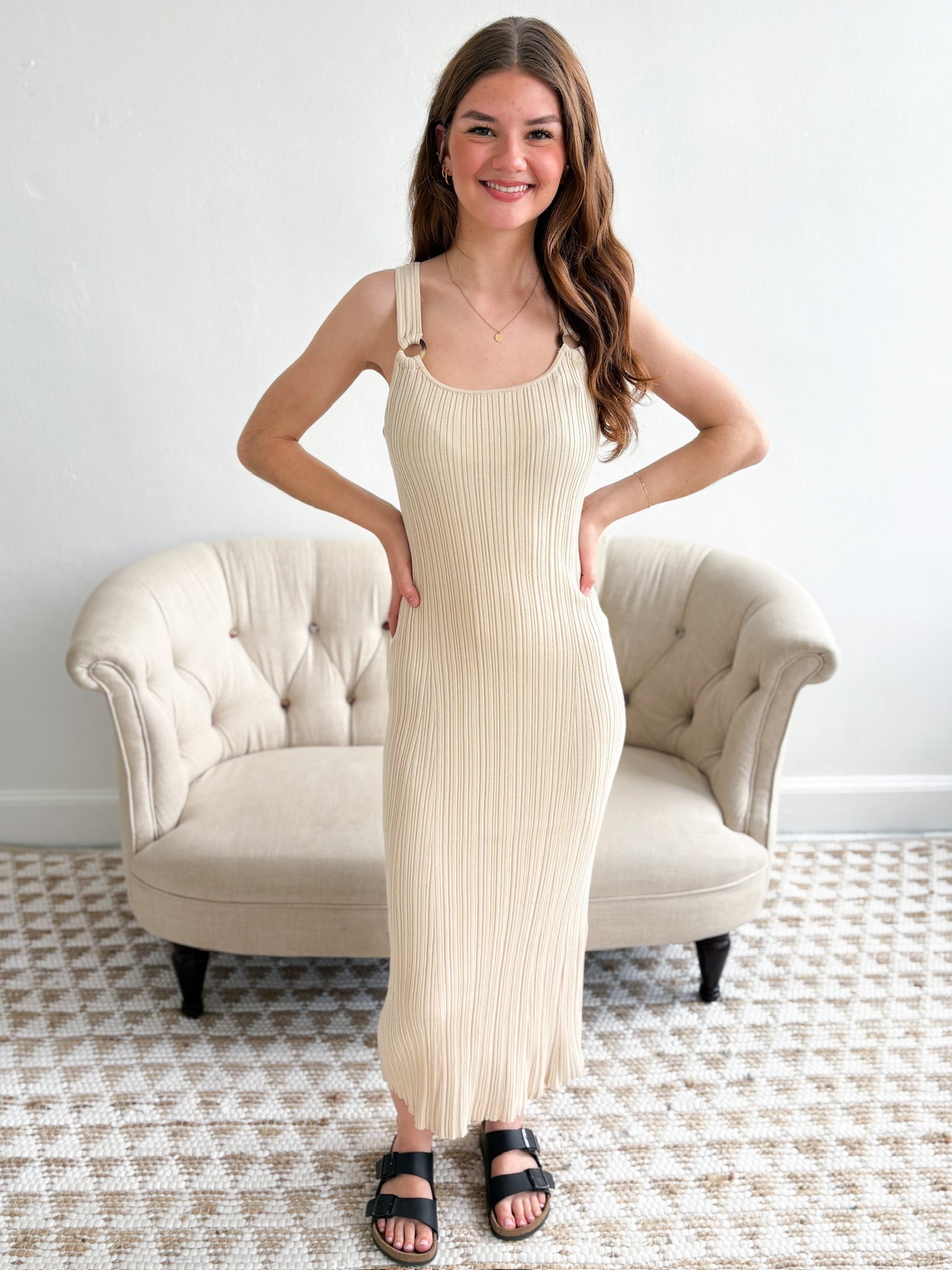 Salinas Midi Dress - Sandshell