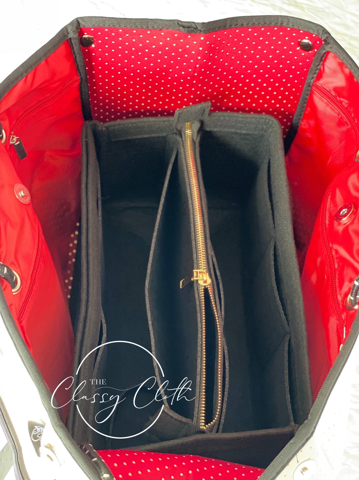 Tote Bag Purse Organizer Insert - Black
