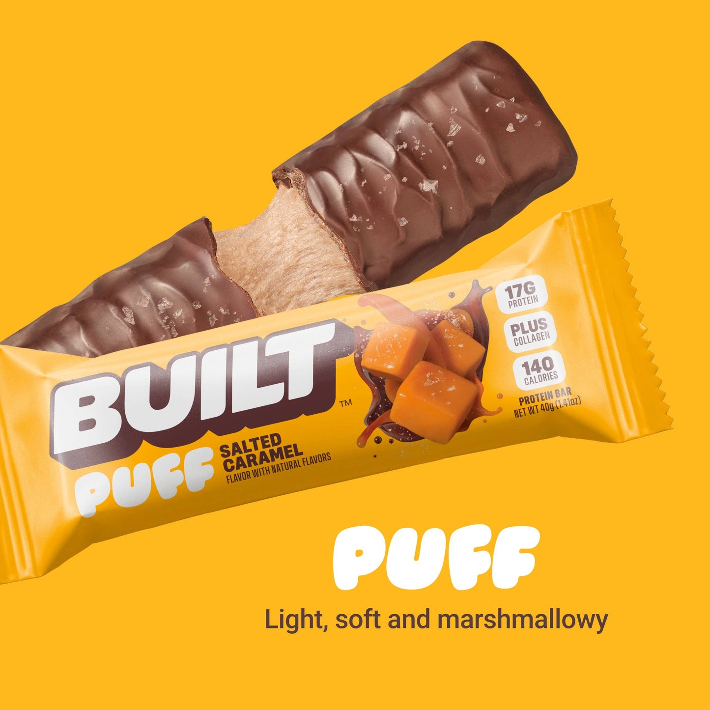 Built Single Puff Protein Bar - Salted Caramel