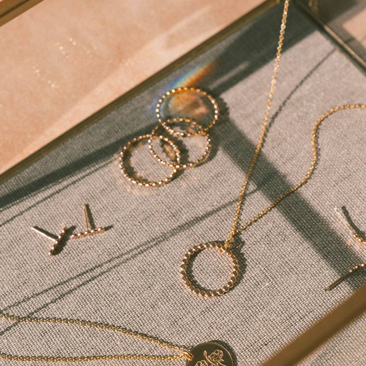 Poppy Circlet Earrings - Gold Filled