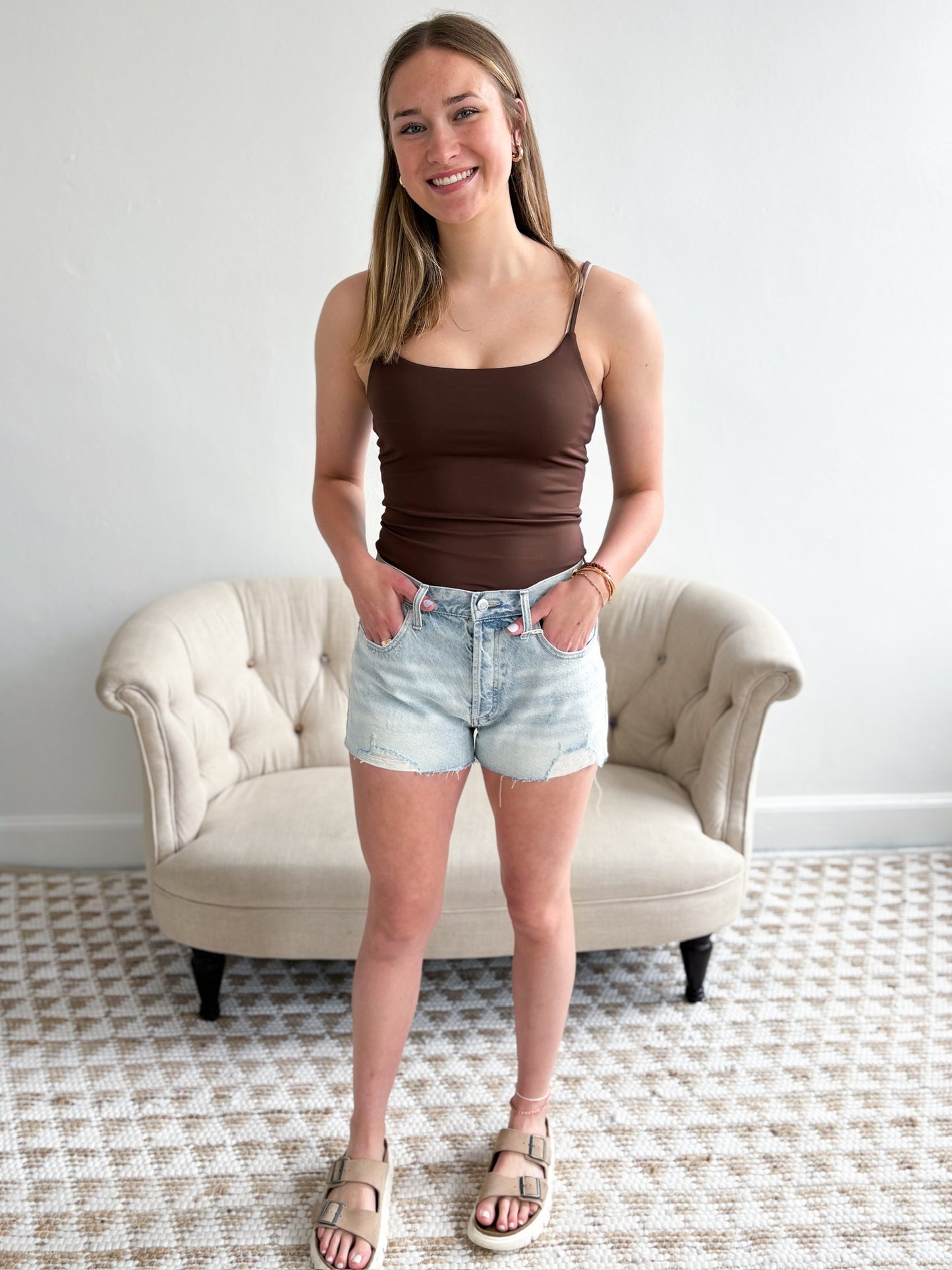 Luxe Smooth Jersey Bodysuit - Lava Rock