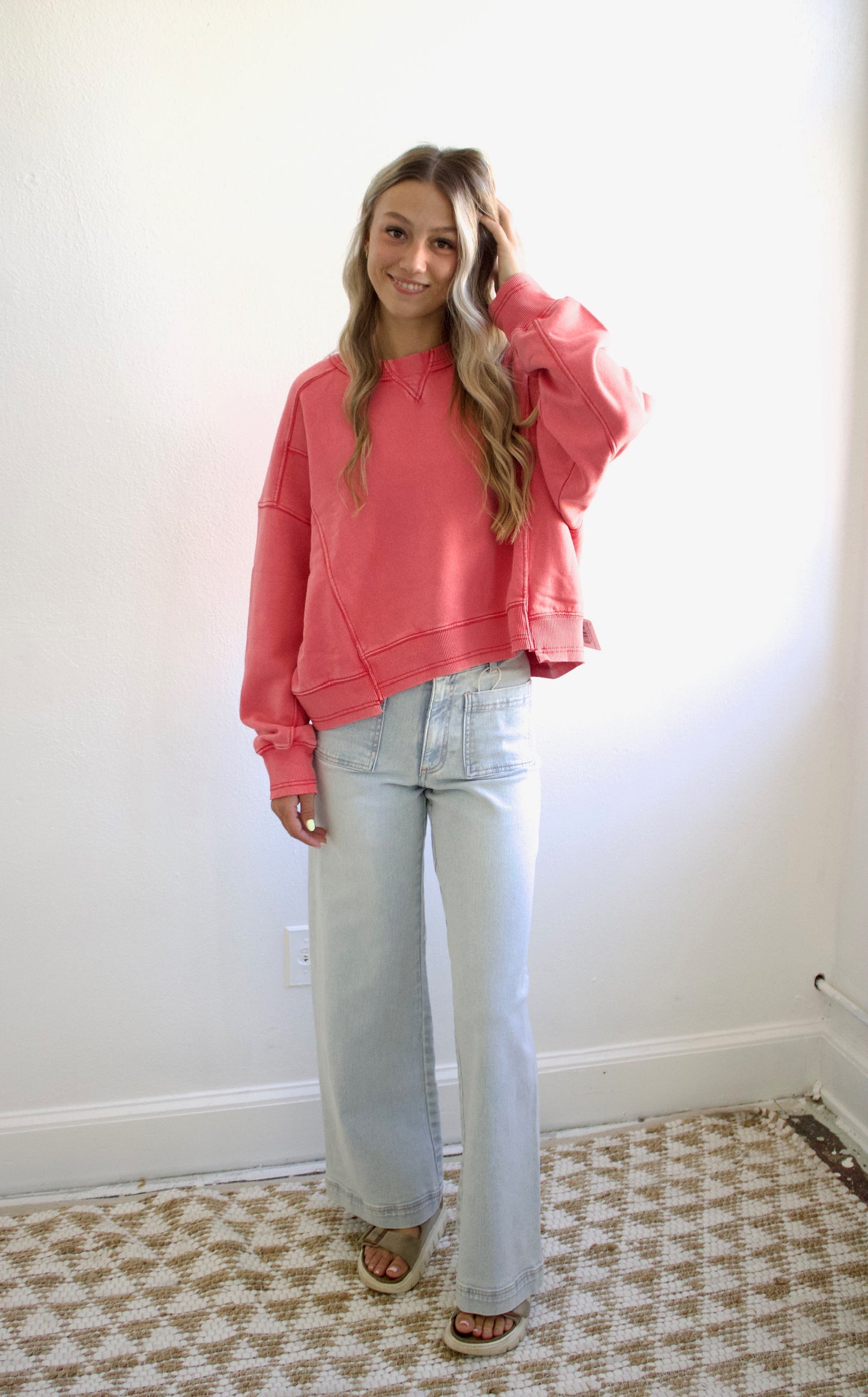 Intercept Pullover - Hibiscus