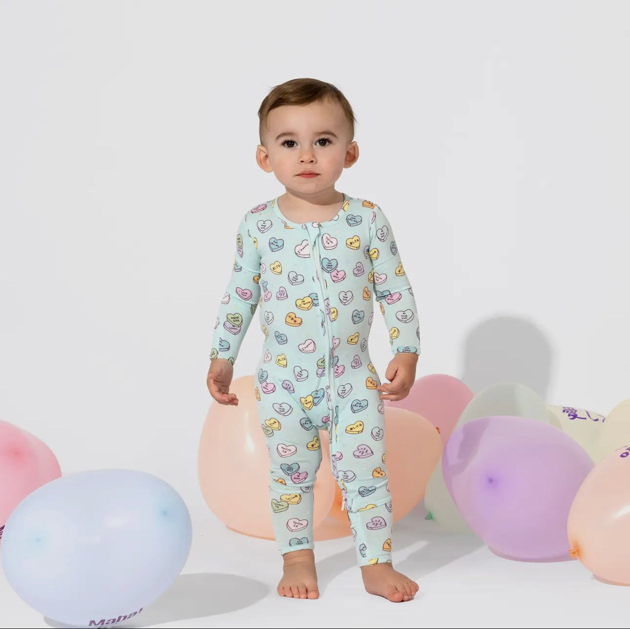 Candy Hearts Pajamas-Blue