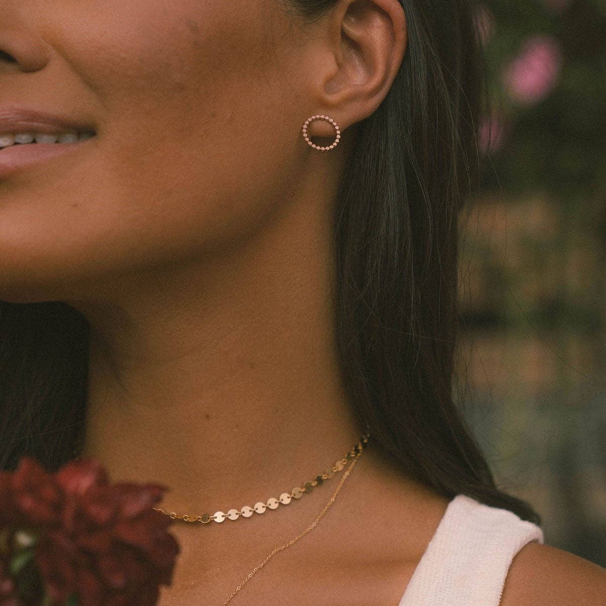 Poppy Circlet Earrings - Gold Filled
