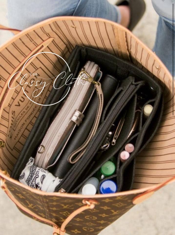 Tote Bag Purse Organizer Insert - Black