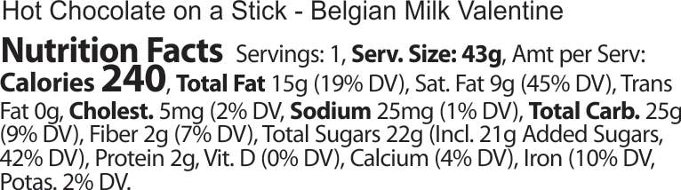 Hot Chocolate on a Stick - Belgian Milk