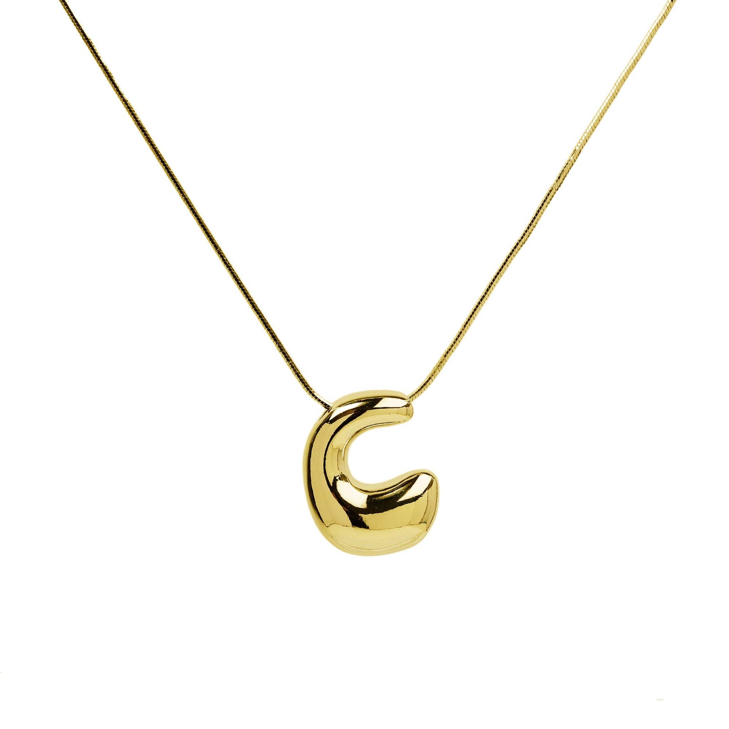 Initial Waterdrop 18K Gold - C