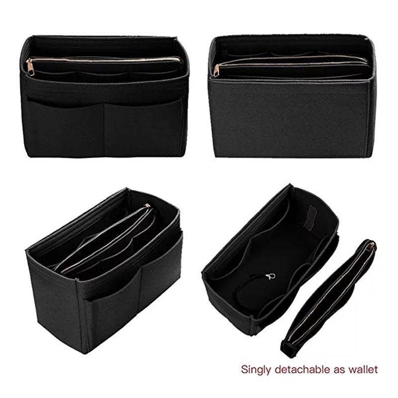 Tote Bag Purse Organizer Insert - Black