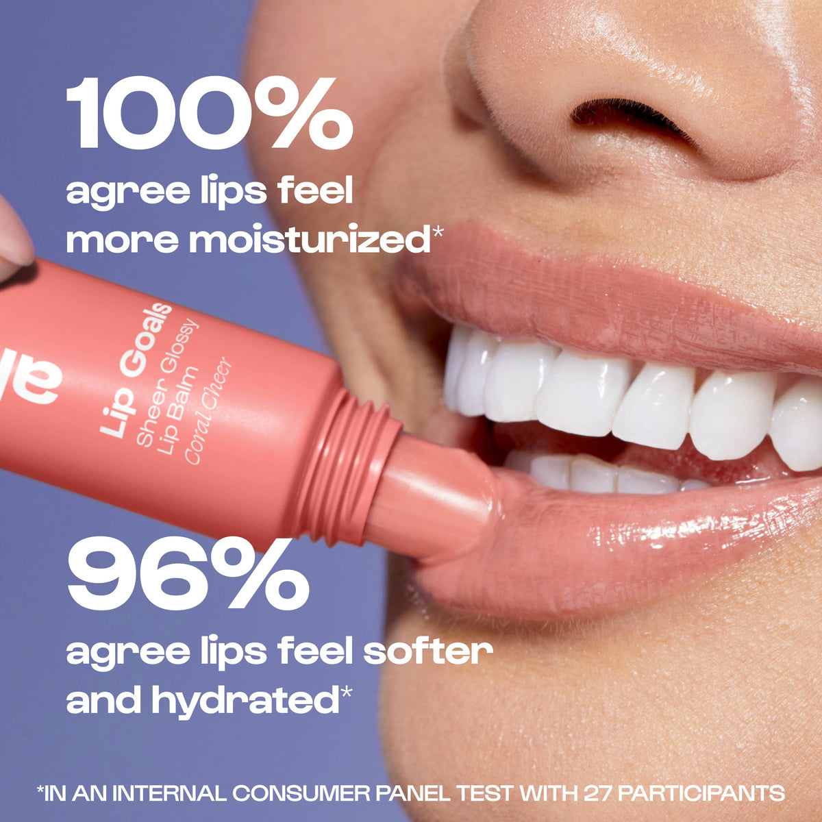 Coral Cheer Lip Goals Glossy Lip Balm