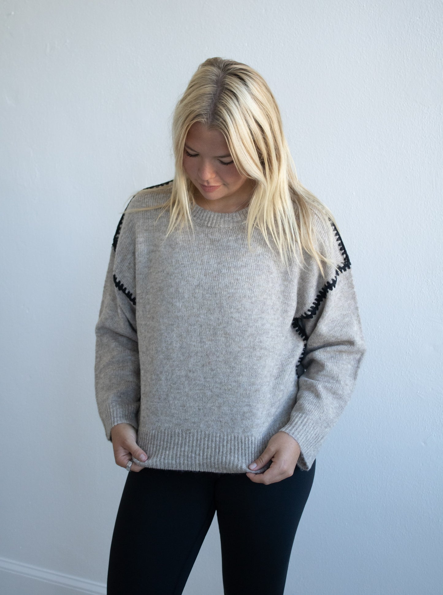 Mocha Stitch Knit Pullover