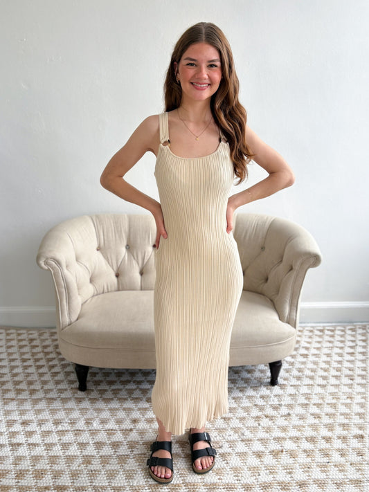 Salinas Midi Dress - Sandshell