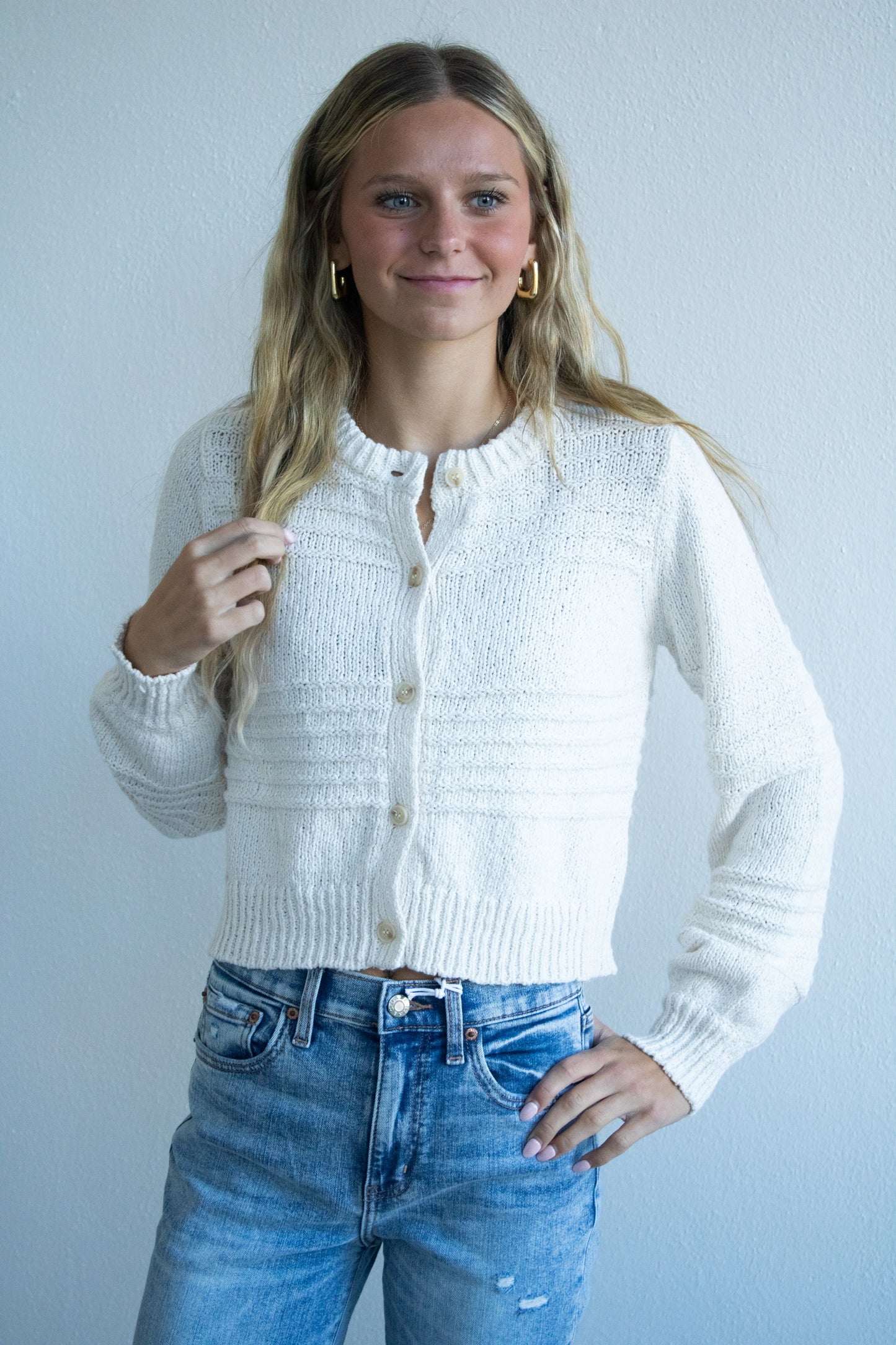 Between the Lines Cardigan - Crystal