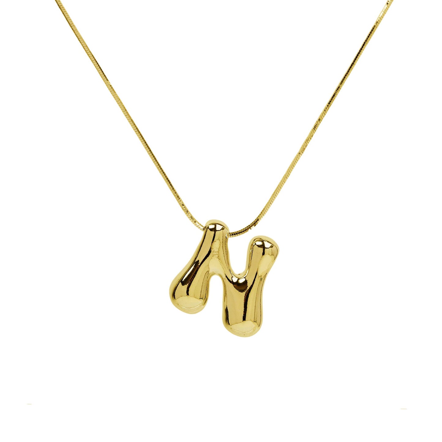 Initial Waterdrop 18K Gold - N