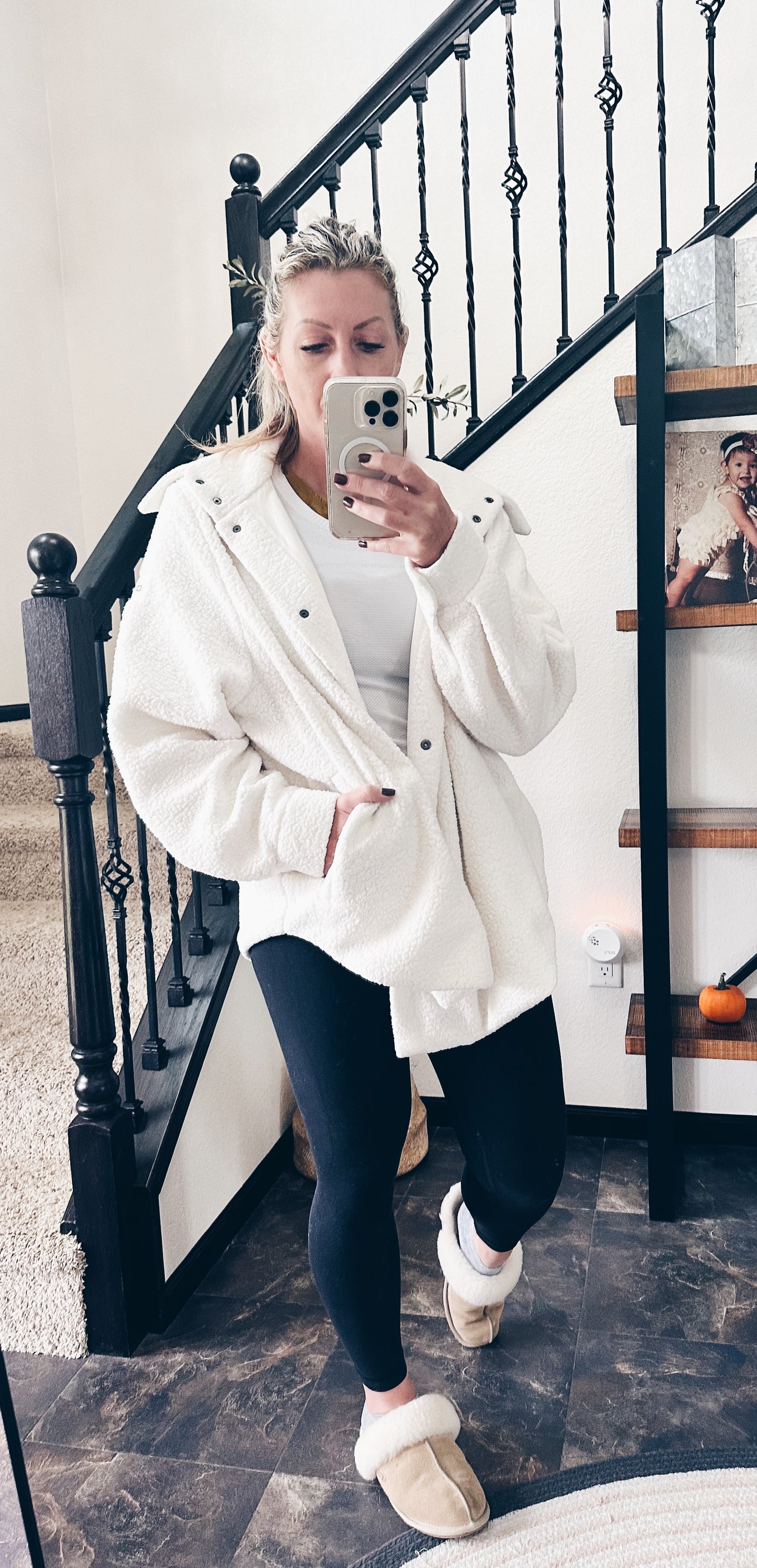 Micro Sherpa Envy Shacket - Ivory