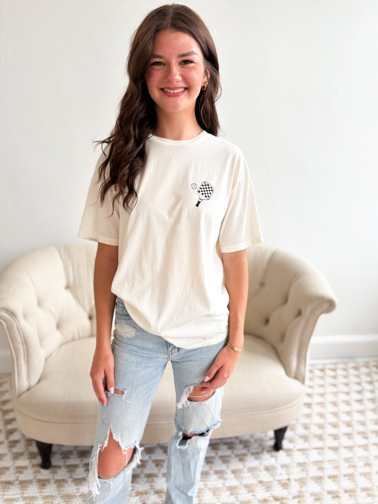 Pickle Baller Graphic Top - Cream