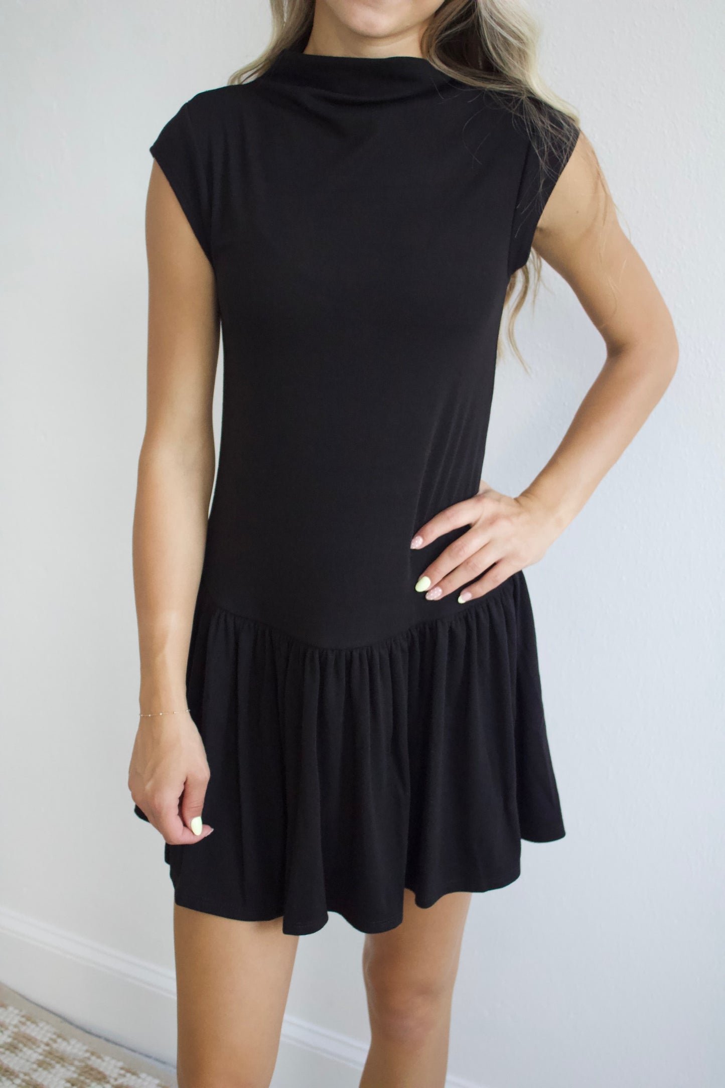 Mock Neck Mini - Black