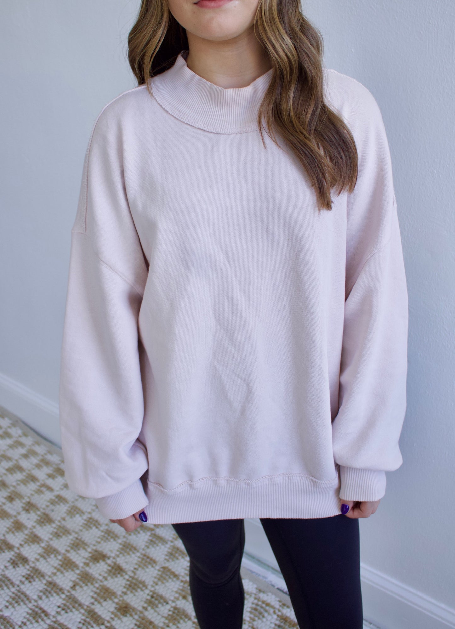 Palms Springs Turtleneck - Mauve Chalk