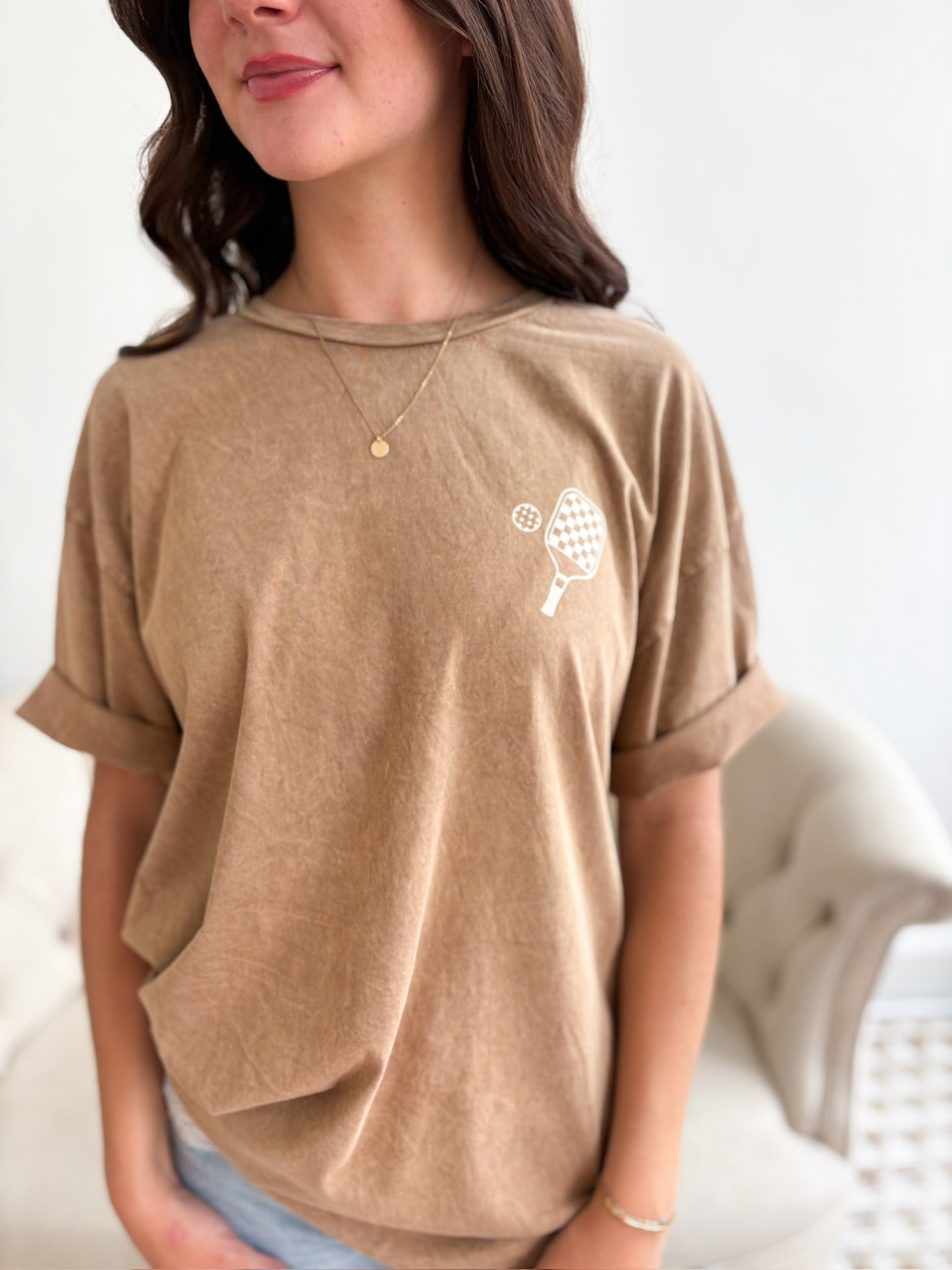 Pickle Baller Graphic Top - Toast
