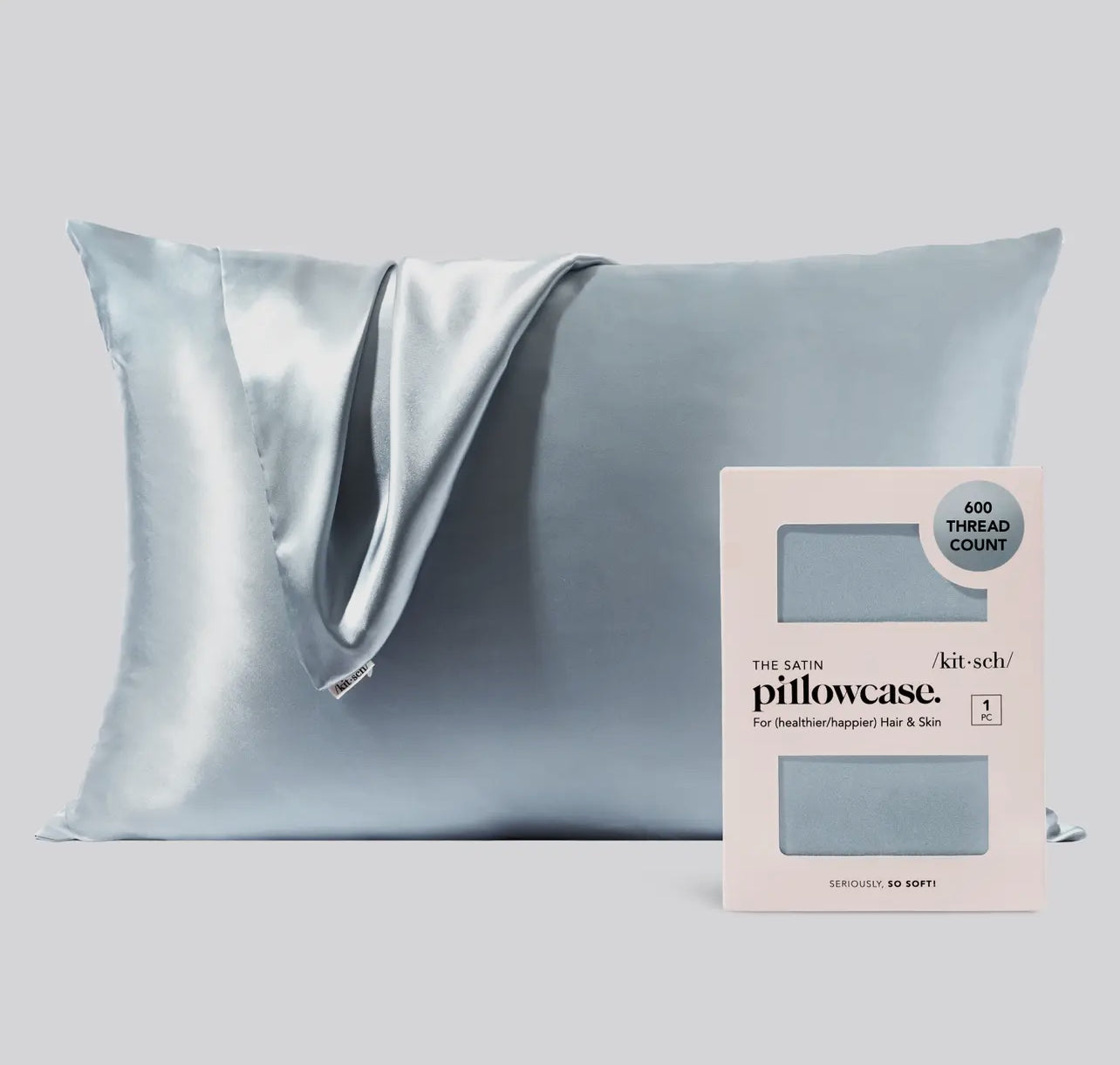 Satin Pillowcase - Haze Blue