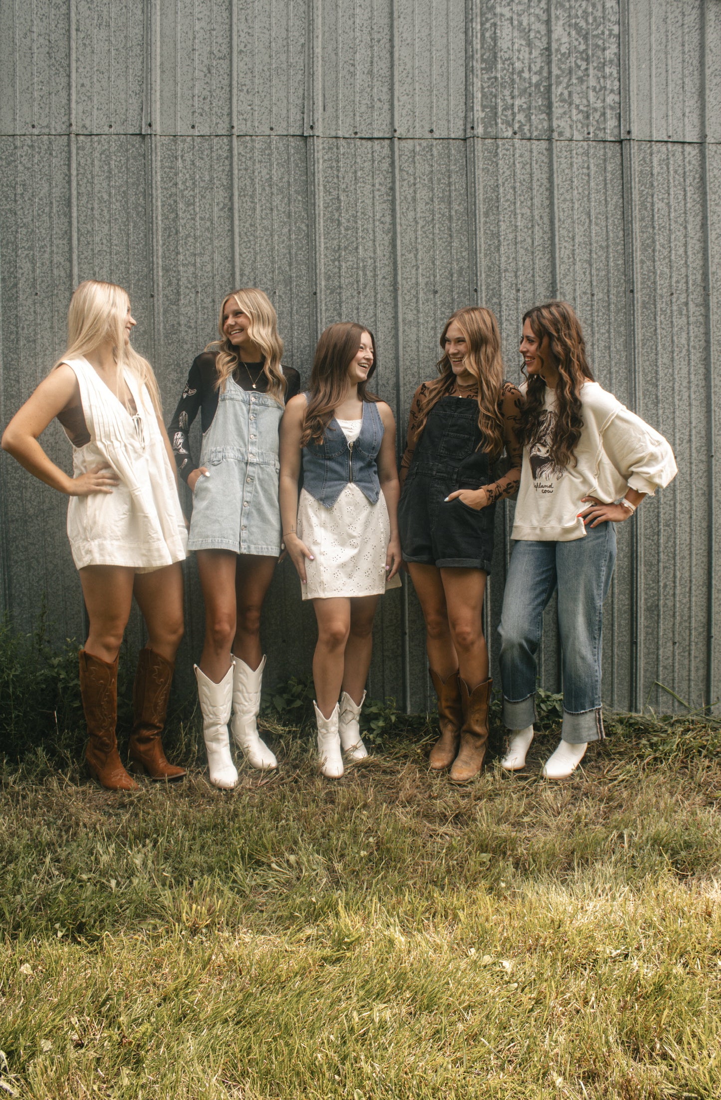 Edie Denim Skirtall - Apple Blues