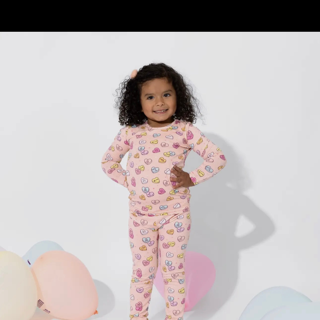 Candy Hearts Pajamas-Pink