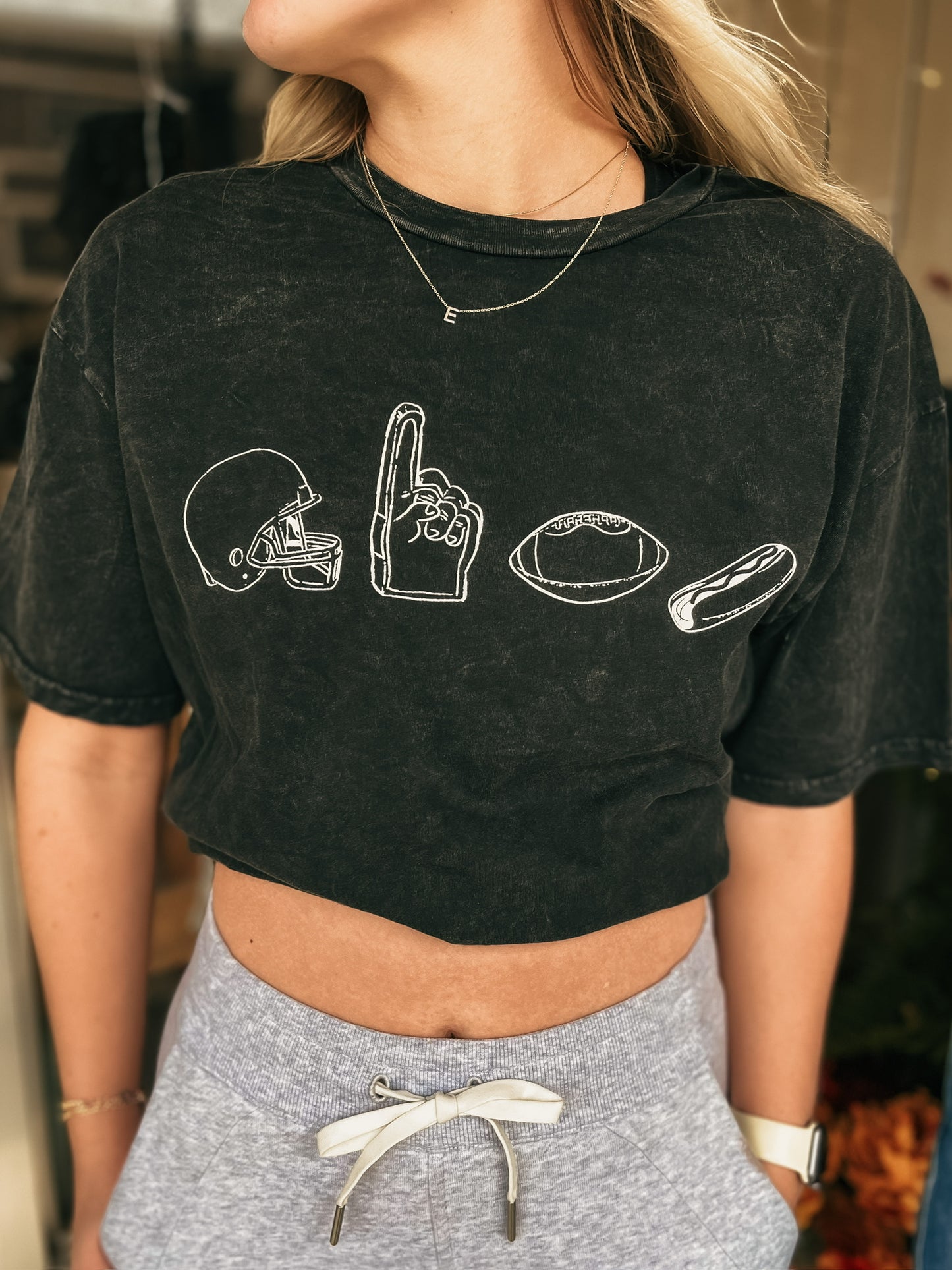 Football Row Washed Tee