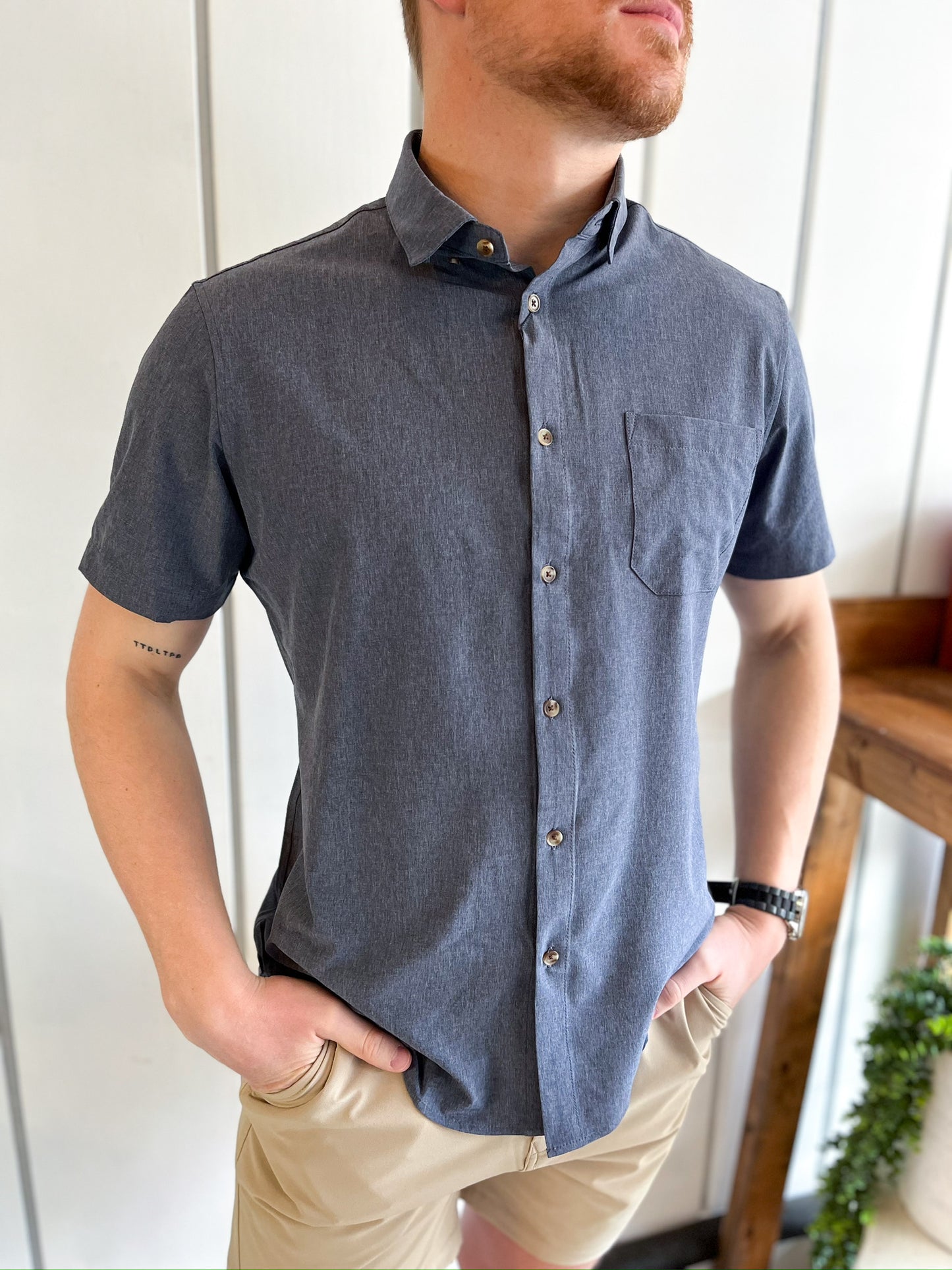 Leeward SS - Maritime Blue Heather