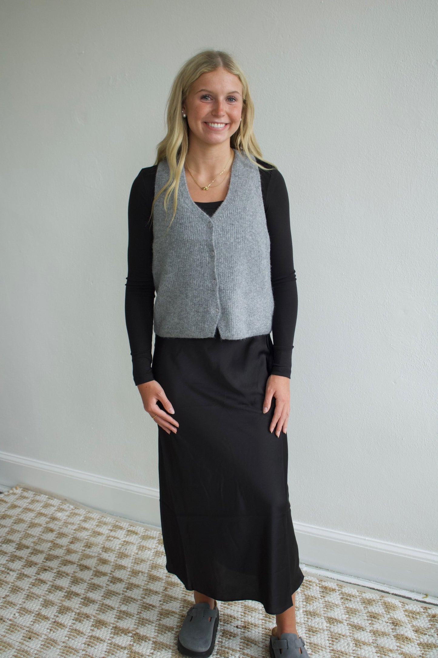 Izabel Luxe Satin Skirt - Black