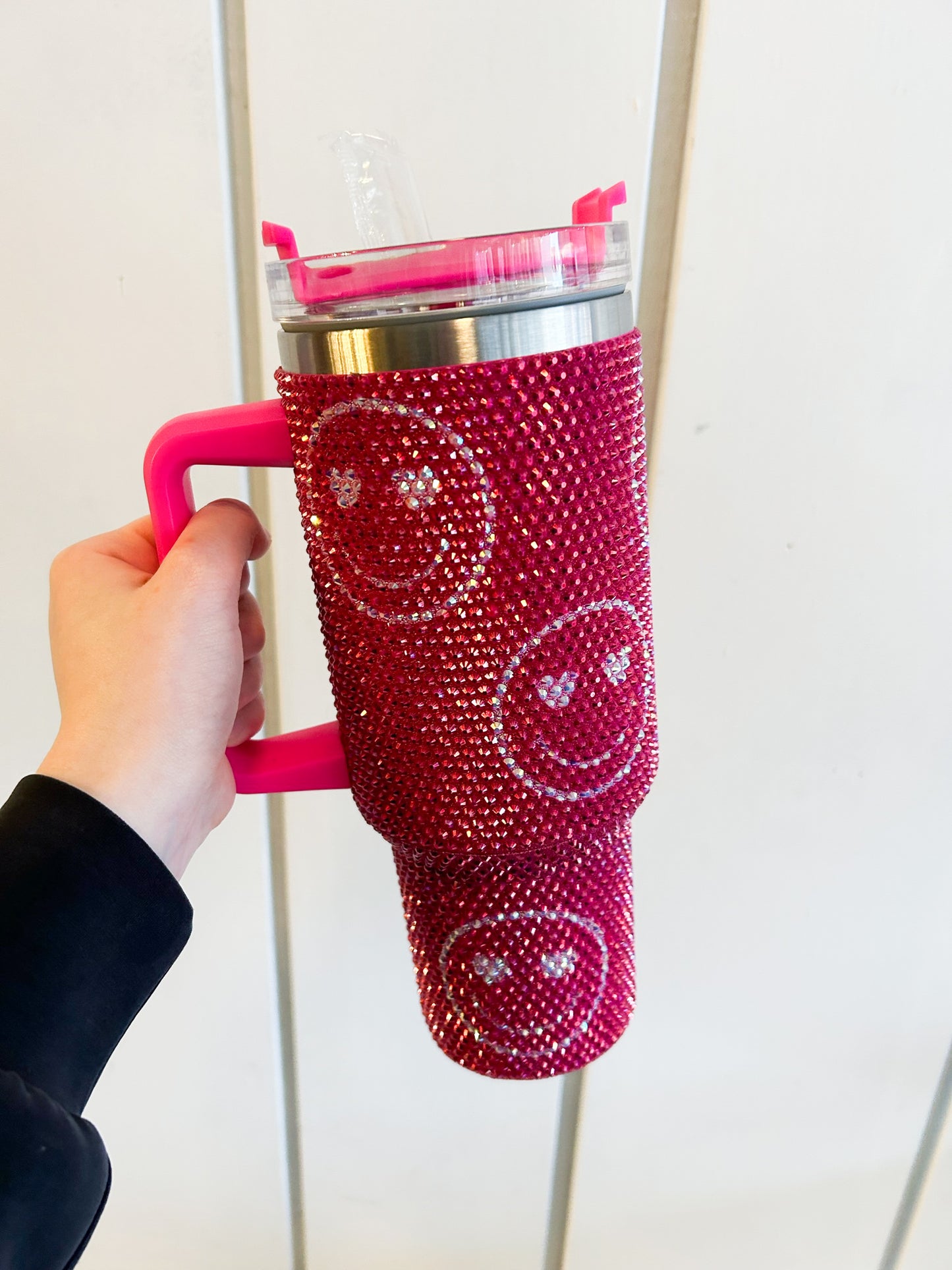 Smiley Tumbler - Hot Pink