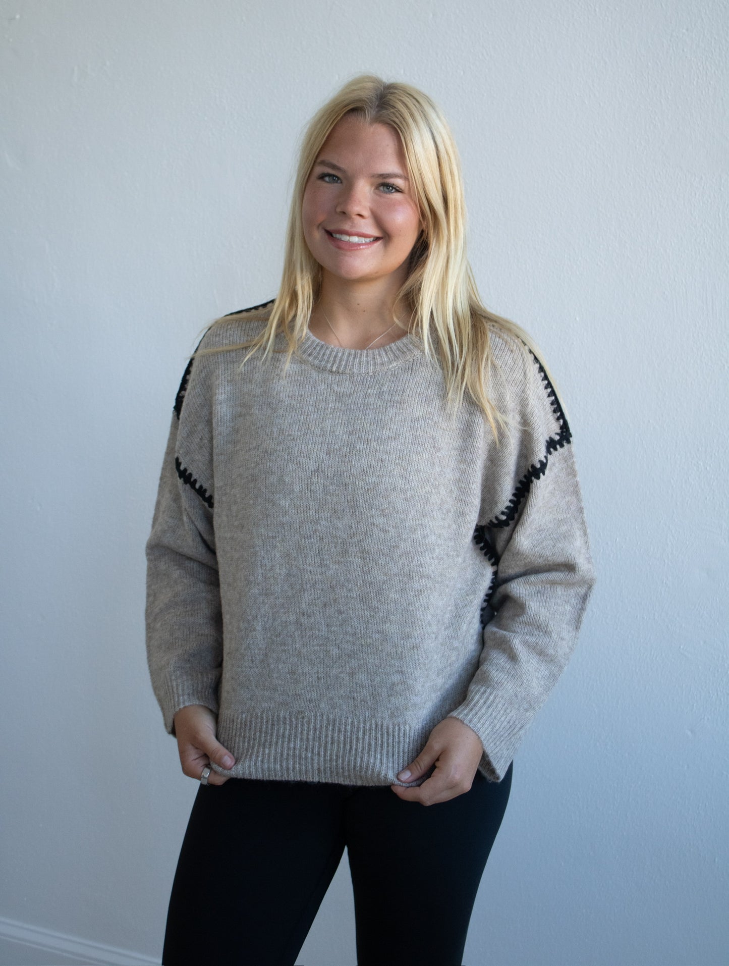 Mocha Stitch Knit Pullover