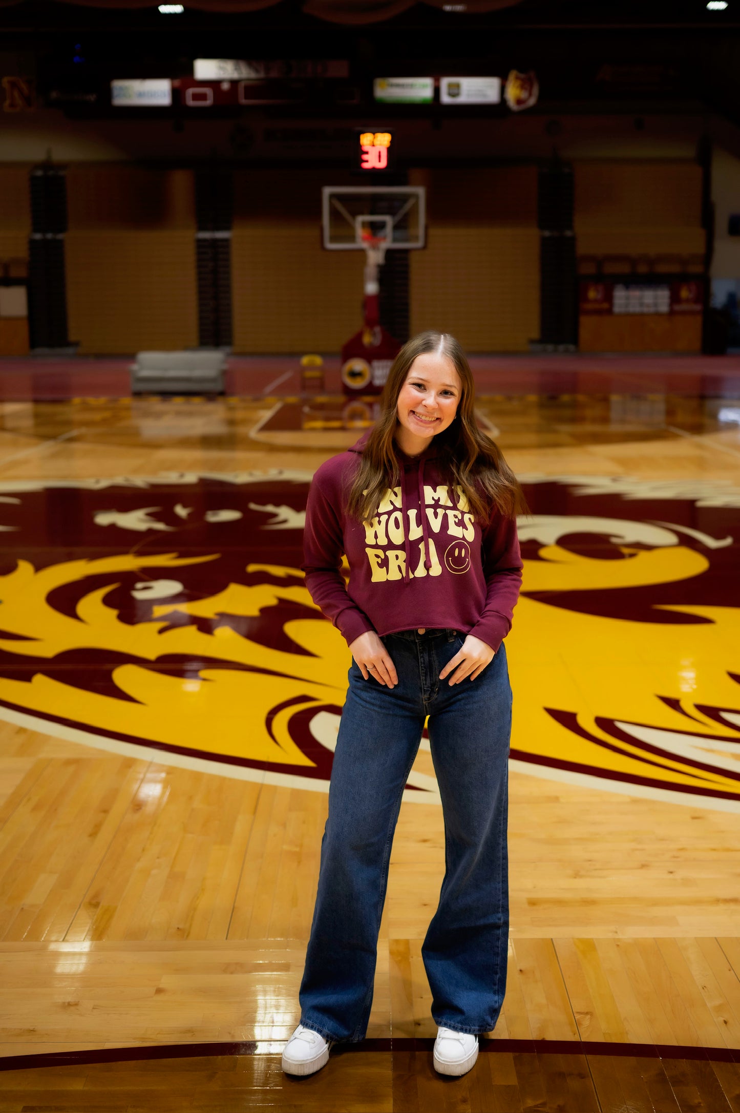 In My Wolves Era Ladies Crop - Maroon