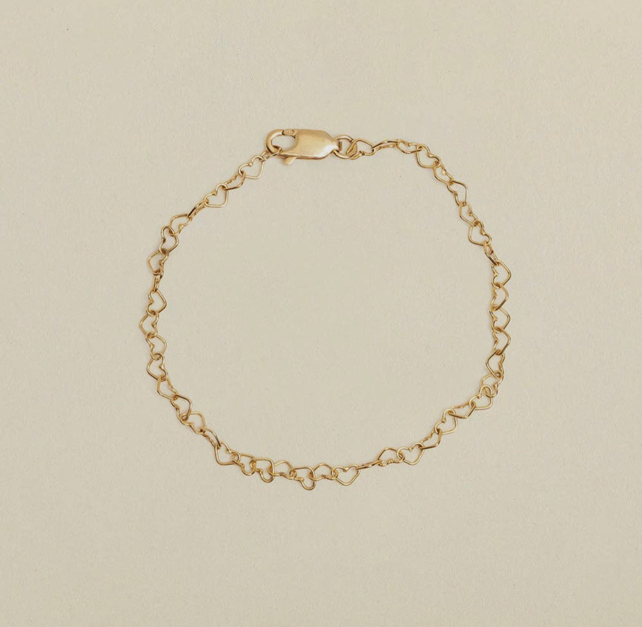 Heart Chain Bracelet - Gold Filled