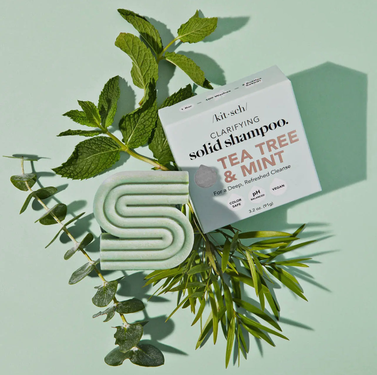 Tea Tree Mint Clarifying Shampoo Bar, Extra Strength