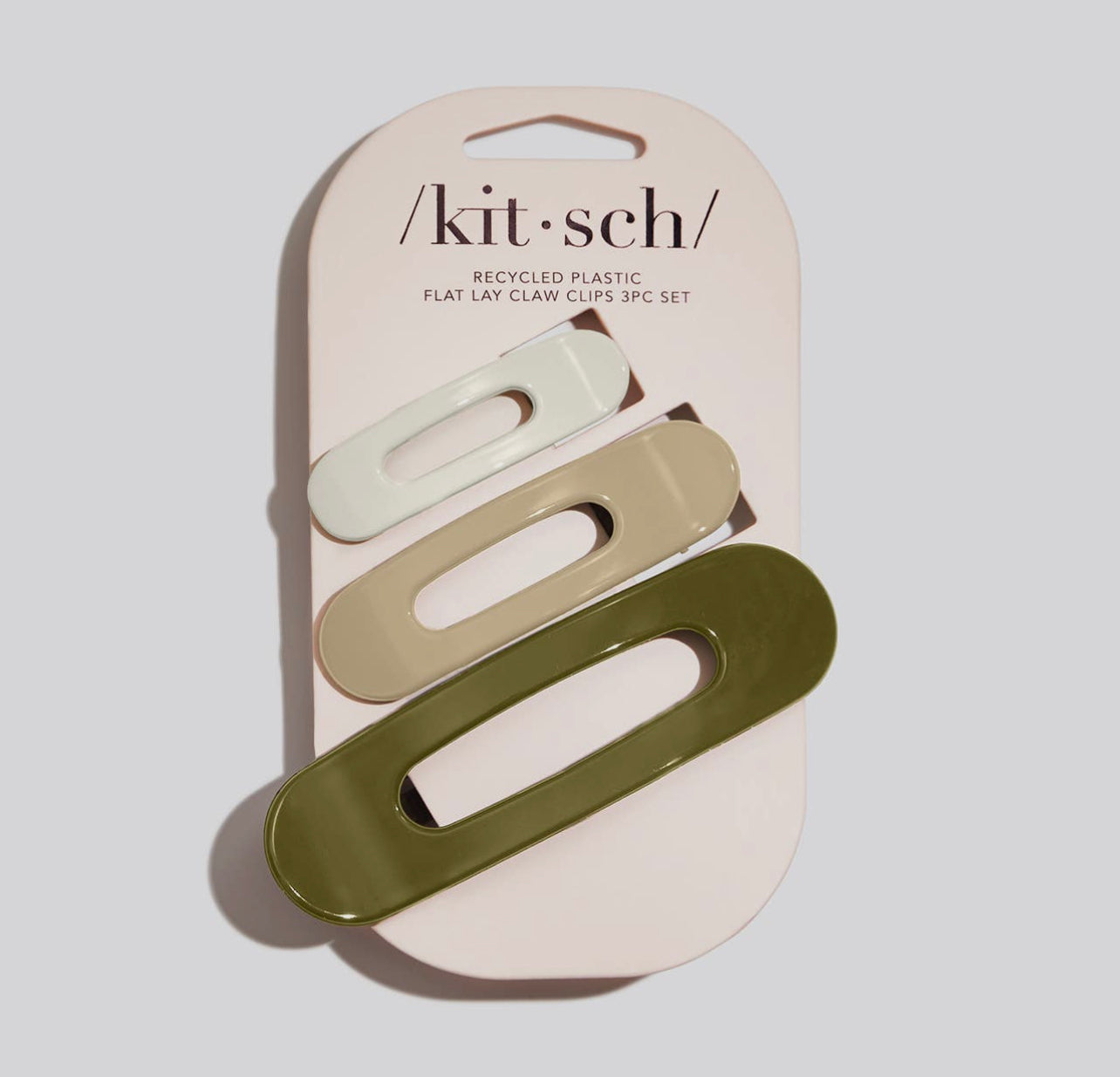 Recycled Plastic Flat Lay Claw Clips - Ultra Gloss Eucalyptus