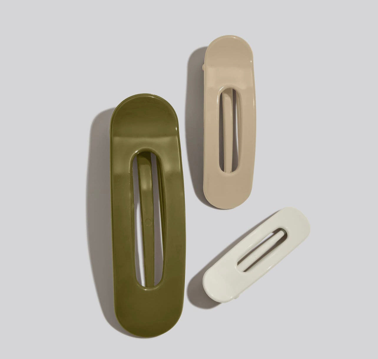 Recycled Plastic Flat Lay Claw Clips - Ultra Gloss Eucalyptus