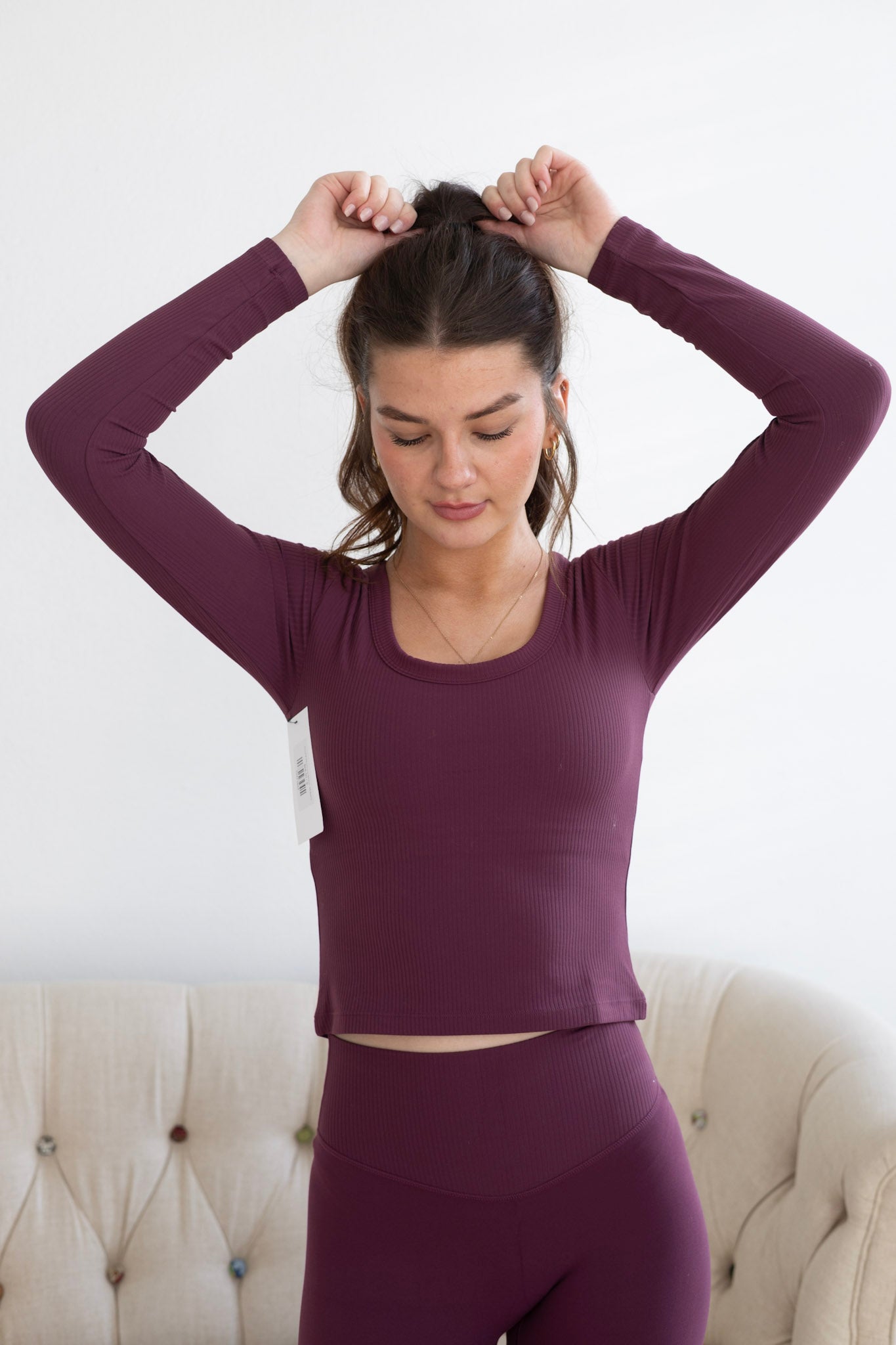 Cloud II Rib U Long Sleeve - Mulberry