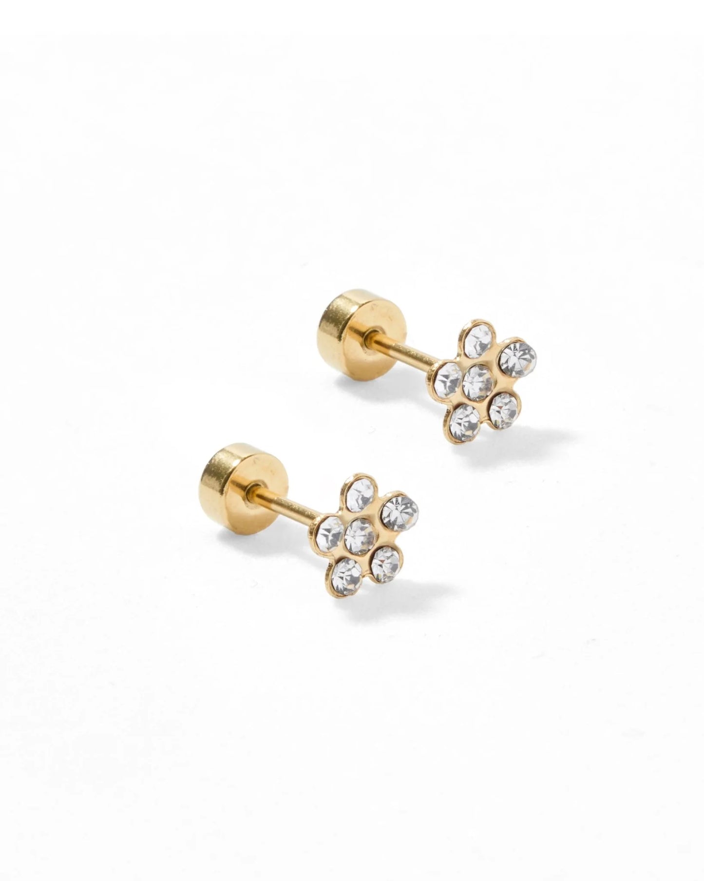 Lyla Flower Clear Studs