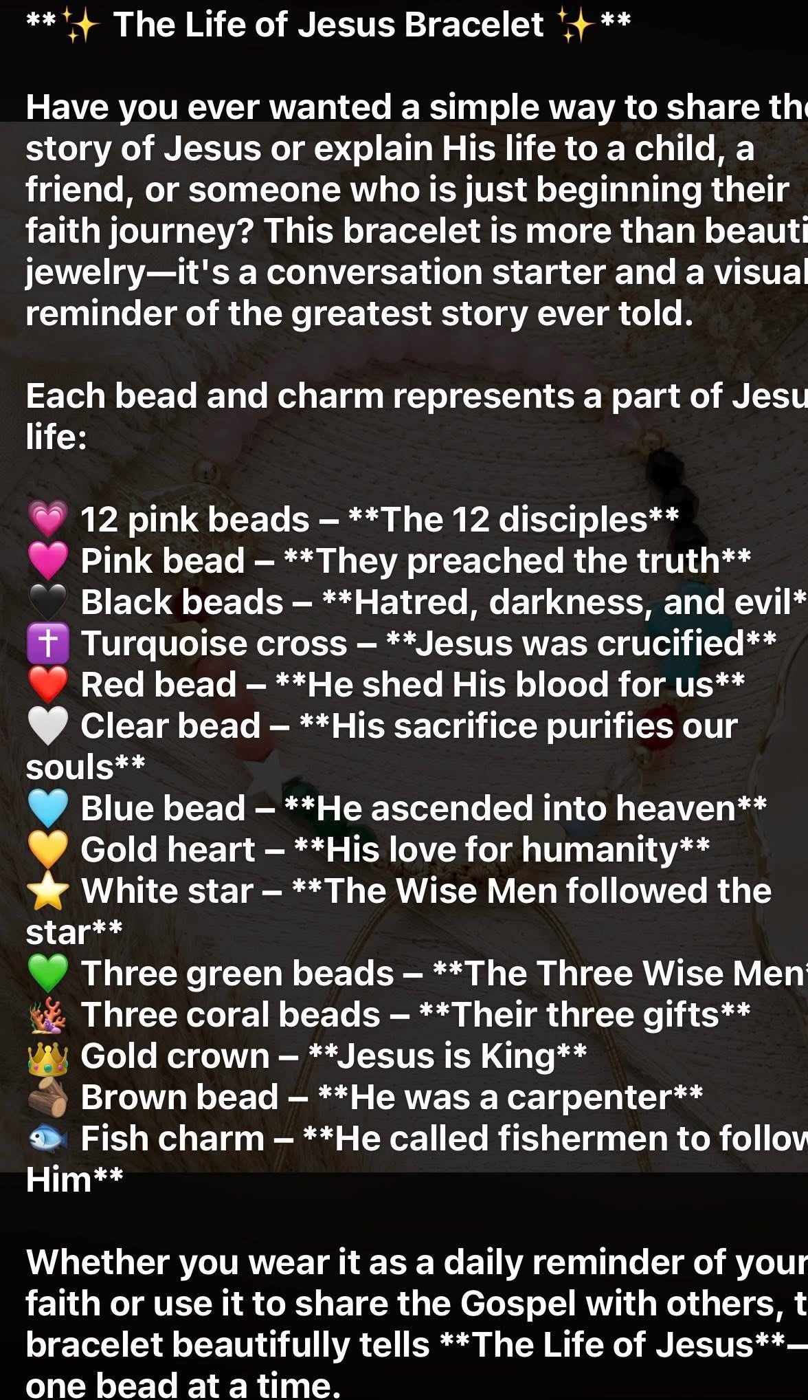 Life of Jesus Bracelet