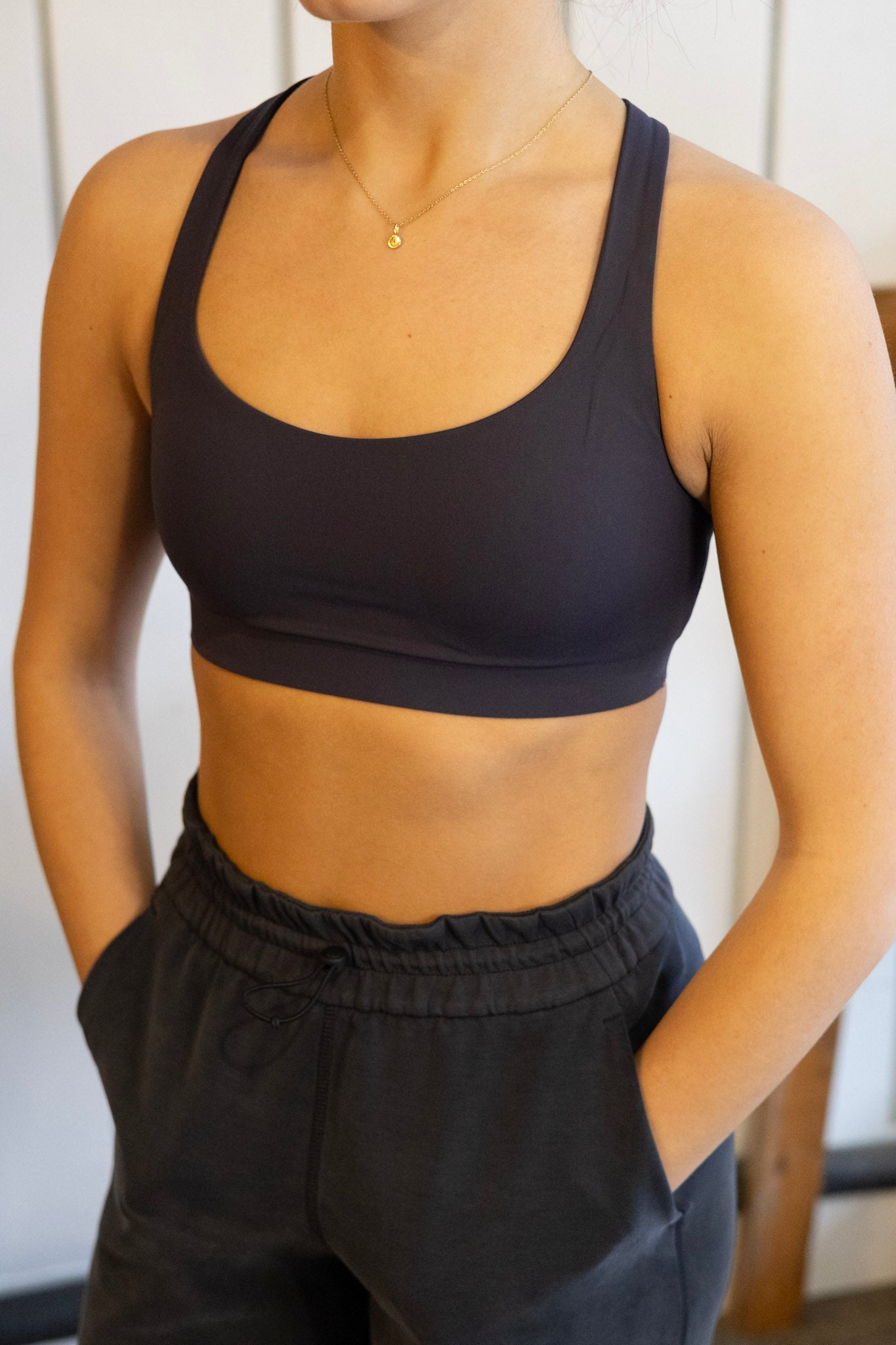 FlexyFlex Strappy Yoga Bra - Atmospheric Purple