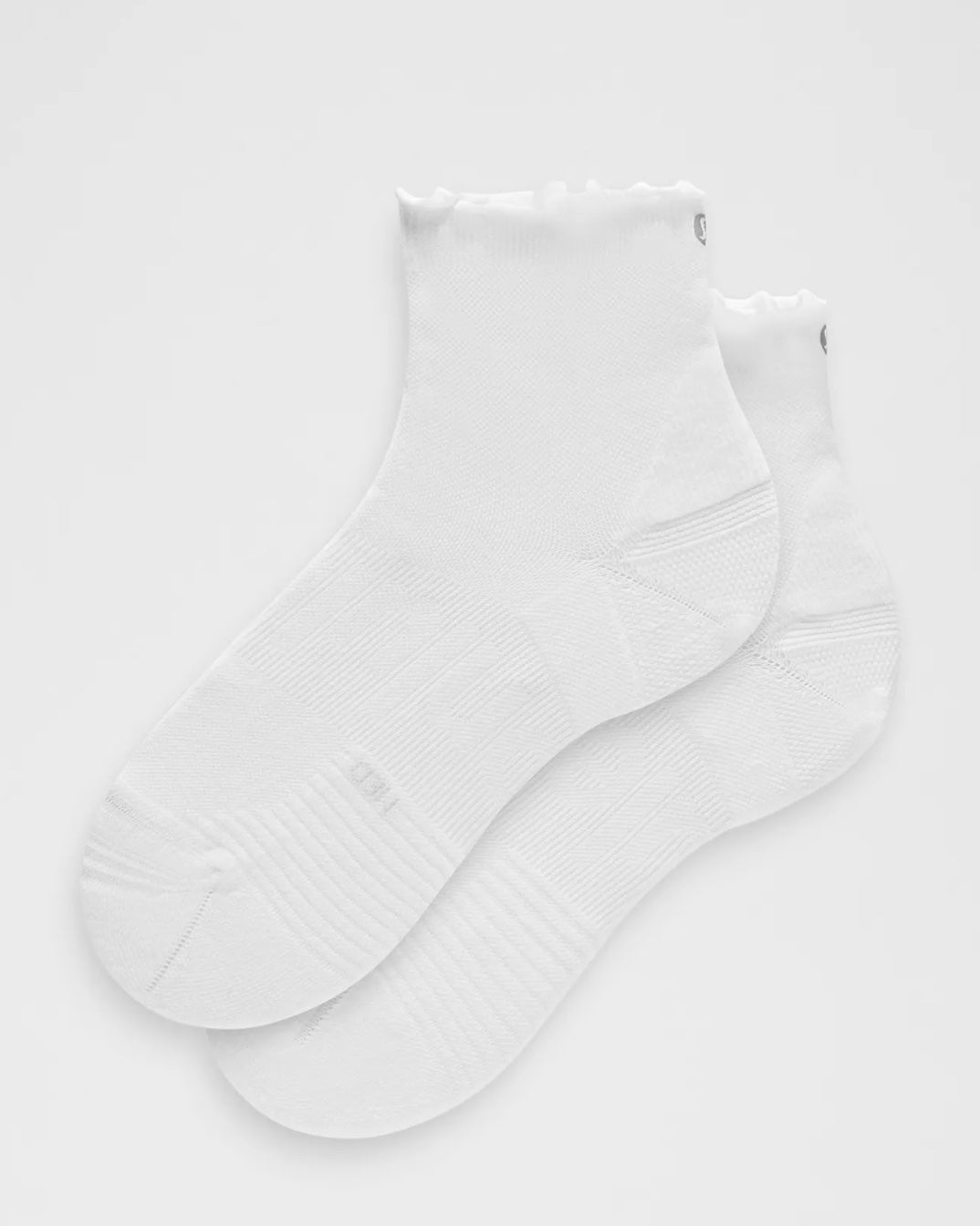 Unisex Power Stride Ankle Socks *Lettuce Edge - White